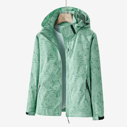 Giacca Impermeabile Donna, Cappuccio, Antivento, Tasche con Zip-Modaso