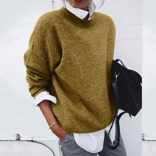 Maglione in Misto Cashmere, Donna, Girocollo, Vestibilità Ampia-Modaso