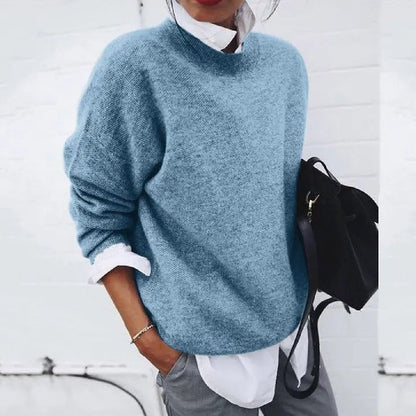 Maglione in Misto Cashmere, Donna, Girocollo, Vestibilità Ampia-Modaso