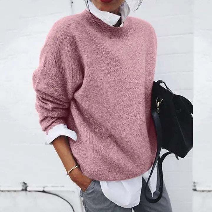 Maglione in Misto Cashmere, Donna, Girocollo, Vestibilità Ampia-Modaso