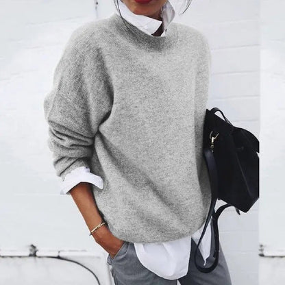 Maglione in Misto Cashmere, Donna, Girocollo, Vestibilità Ampia-Modaso