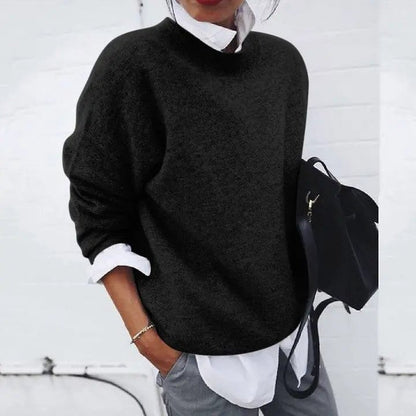 Maglione in Misto Cashmere, Donna, Girocollo, Vestibilità Ampia-Modaso