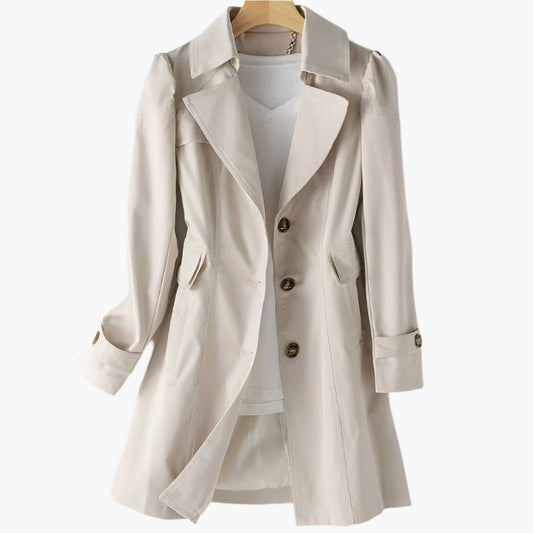 Trench Donna, Lungo, Monopetto, Colletto a Revers-Modaso
