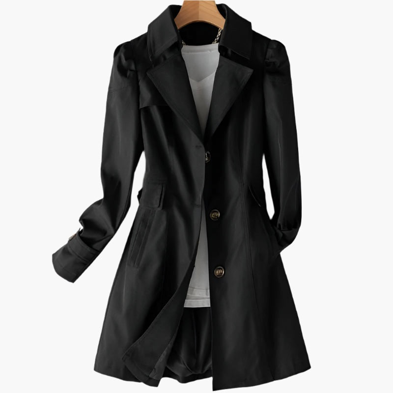 Trench Donna, Lungo, Monopetto, Colletto a Revers-Modaso