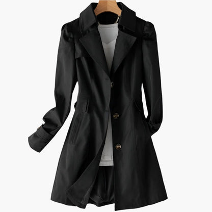 Trench Donna, Lungo, Monopetto, Colletto a Revers-Modaso